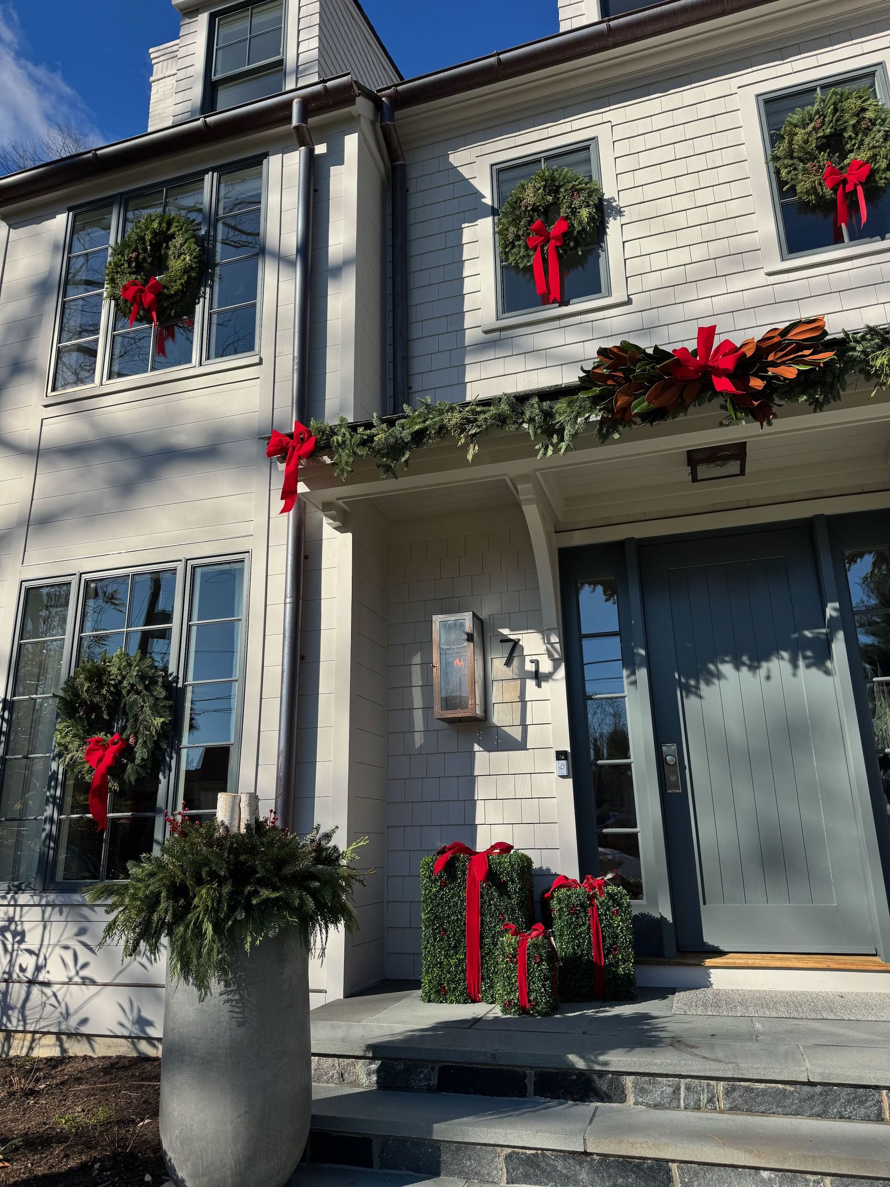 Holiday exterior decorating