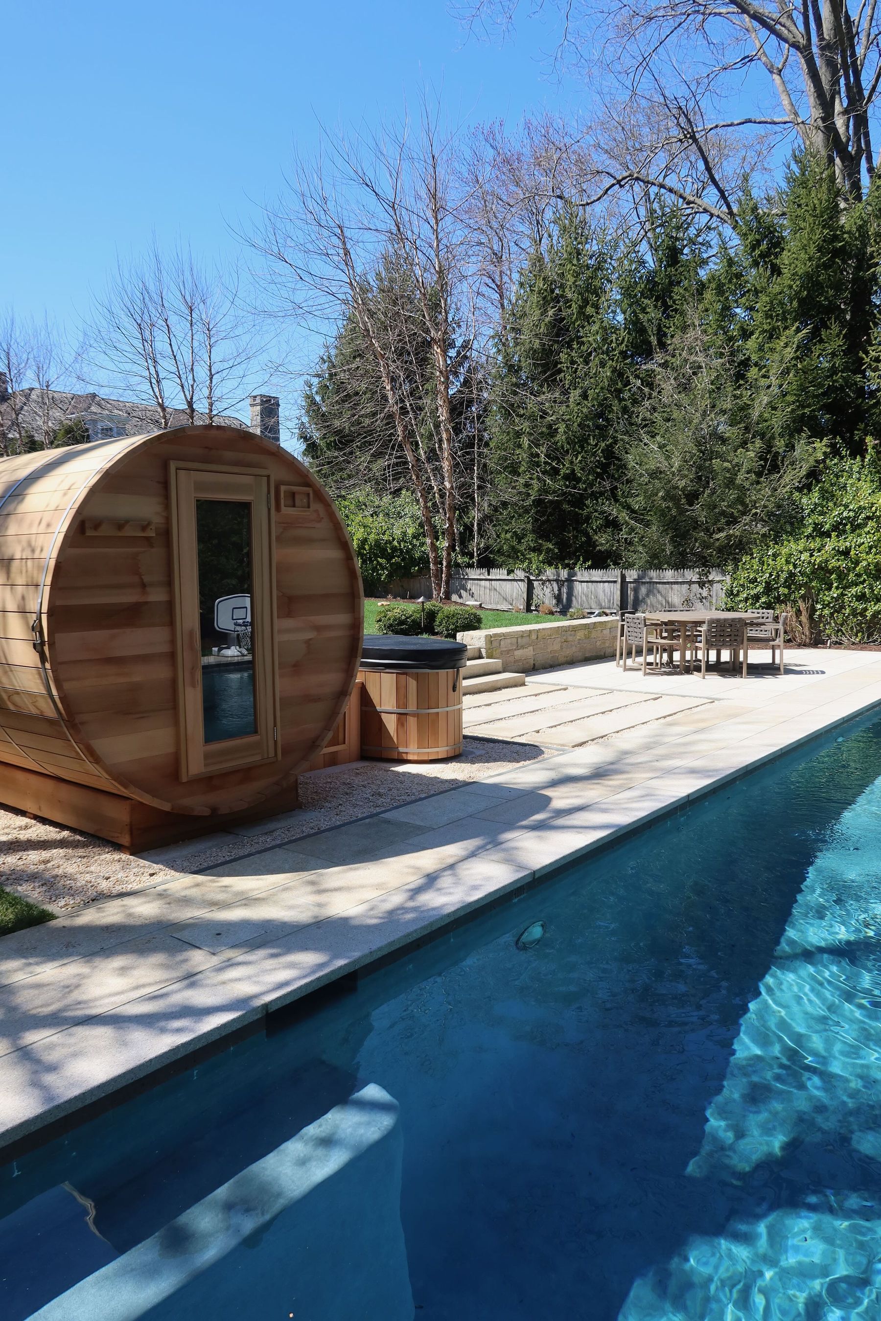 Pool and sauna installation